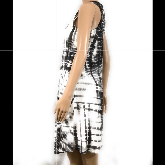 🛑SOLD🛑One World Dress Sz Sm Black White Tie Die Stretch - Picture 5 of 8